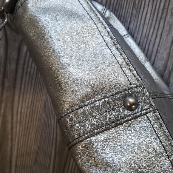 Fossil pewter silver small shoulder handbag - Picture 5 of 6